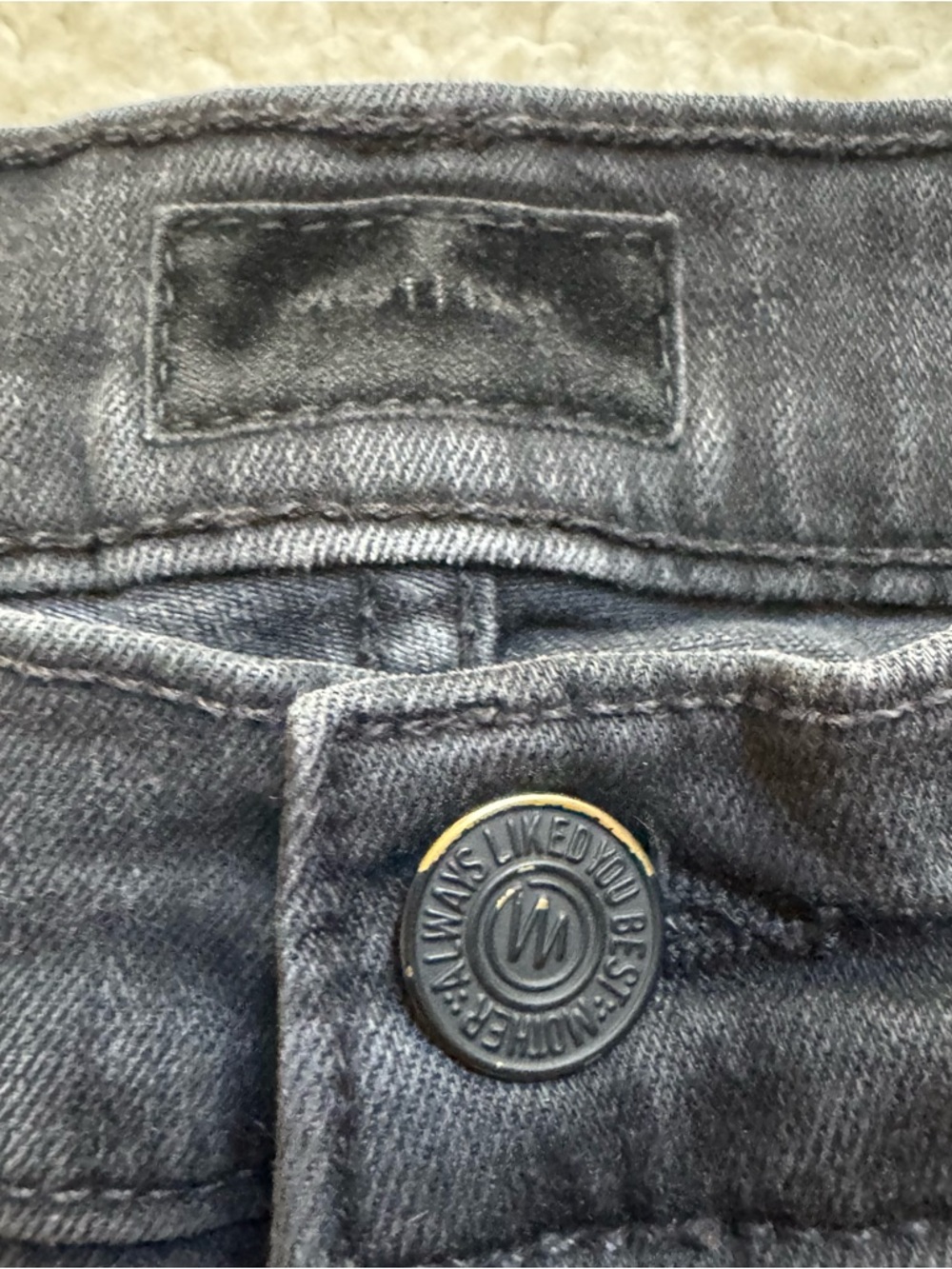 Mother The Pixie Dazzler Ankle Fray Not Guilty Jeans Size 27 Black - Picture 3 of 12